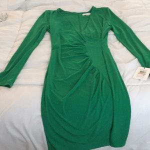 Green Long Sleeve Calvin Klein Dress NWT